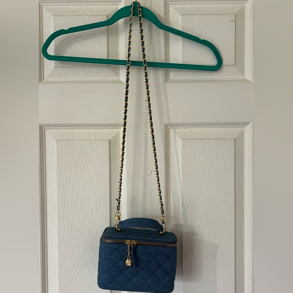 Quilted Blue Handbag